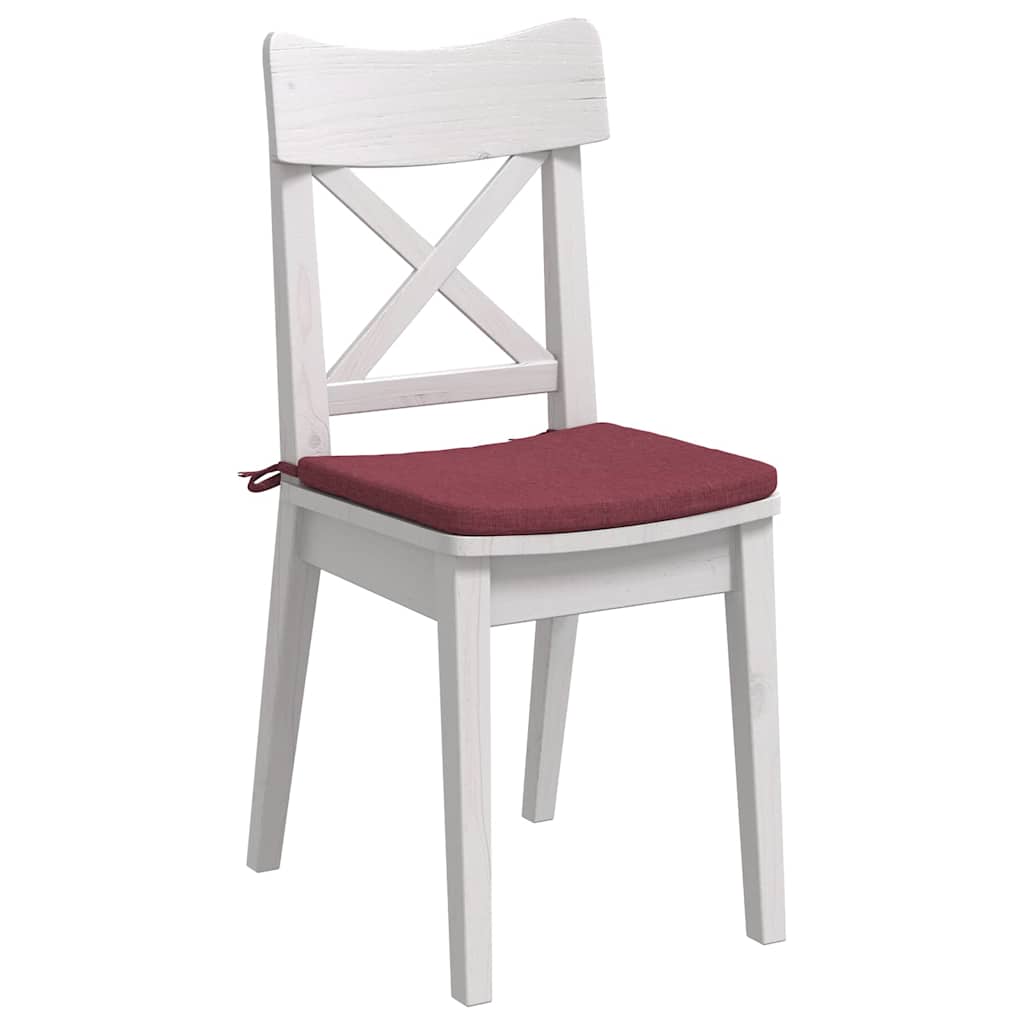 vidaXL Sitzkissen 4 pcs Weinrot 40 x 40 x 3 cm Stoff