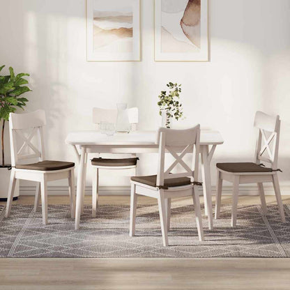 vidaXL Sitzkissen 4 pcs Braun 40 x 40 x 3 cm Stoff