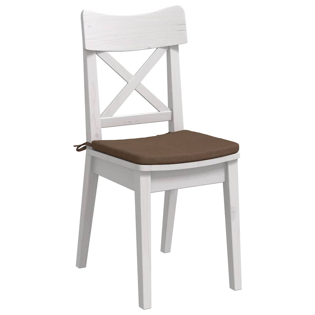 vidaXL Sitzkissen 4 pcs Braun 40 x 40 x 3 cm Stoff