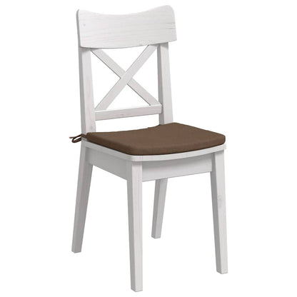 vidaXL Sitzkissen 4 pcs Braun 40 x 40 x 3 cm Stoff