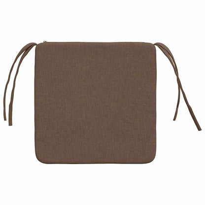 vidaXL Sitzkissen 4 pcs Braun 40 x 40 x 3 cm Stoff