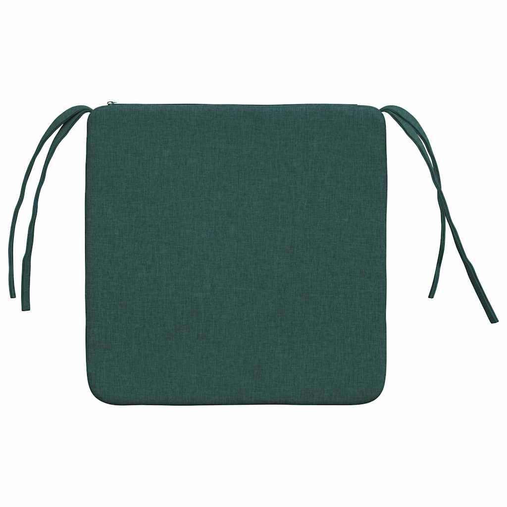 vidaXL Sitzkissen 4 pcs Dunkelgrün 40 x 40 x 3 cm Stoff