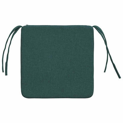vidaXL Sitzkissen 4 pcs Dunkelgrün 40 x 40 x 3 cm Stoff