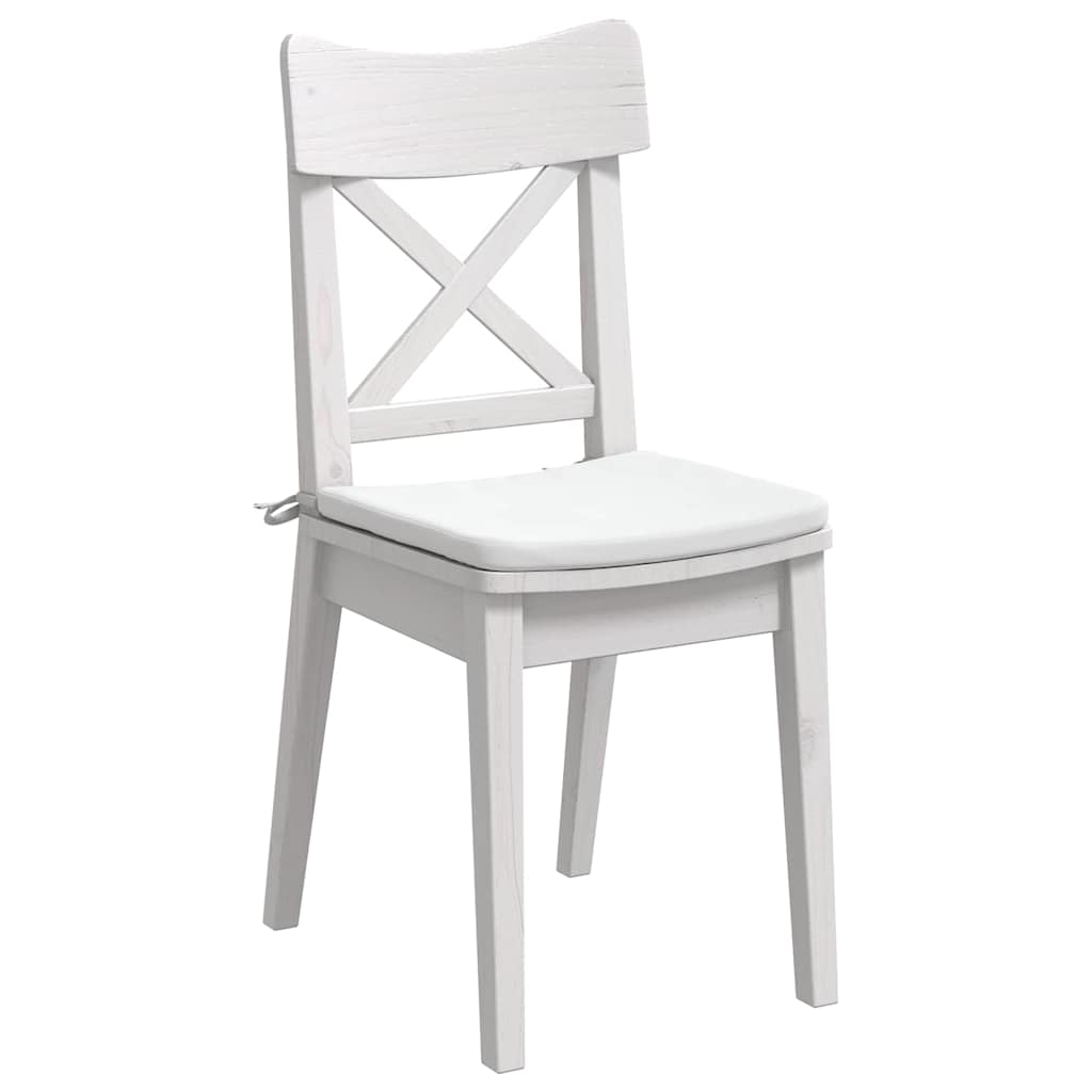 vidaXL Sitzkissen 4 Stück Weiß 40 x 40 x 3 cm Stoff