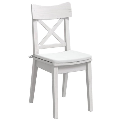 vidaXL Sitzkissen 4 Stück Weiß 40 x 40 x 3 cm Stoff
