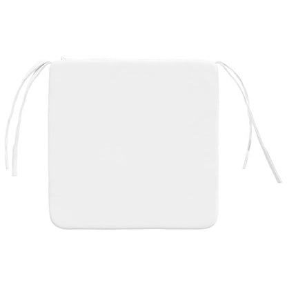 vidaXL Sitzkissen 4 Stück Weiß 40 x 40 x 3 cm Stoff