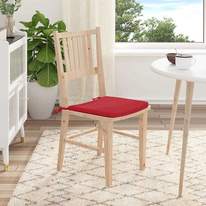 vidaXL Sitzkissen 4 pcs Rot 40 x 40 x 3 cm Stoff