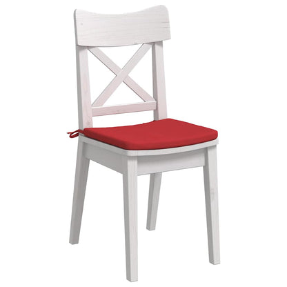 vidaXL Sitzkissen 4 pcs Rot 40 x 40 x 3 cm Stoff