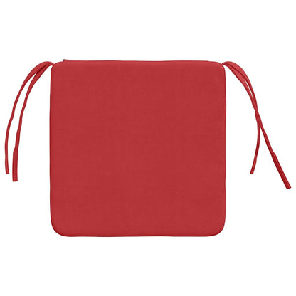 vidaXL Sitzkissen 4 pcs Rot 40 x 40 x 3 cm Stoff