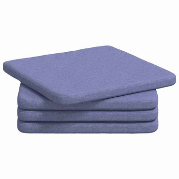 vidaXL Sitzkissen 4 pcs Jeans blau 40 x 40 x 3 cm Stoff