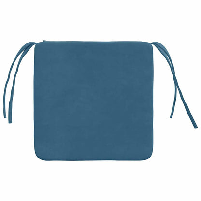 vidaXL Sitzkissen 4 pcs Blau 40 x 40 x 3 cm Samt