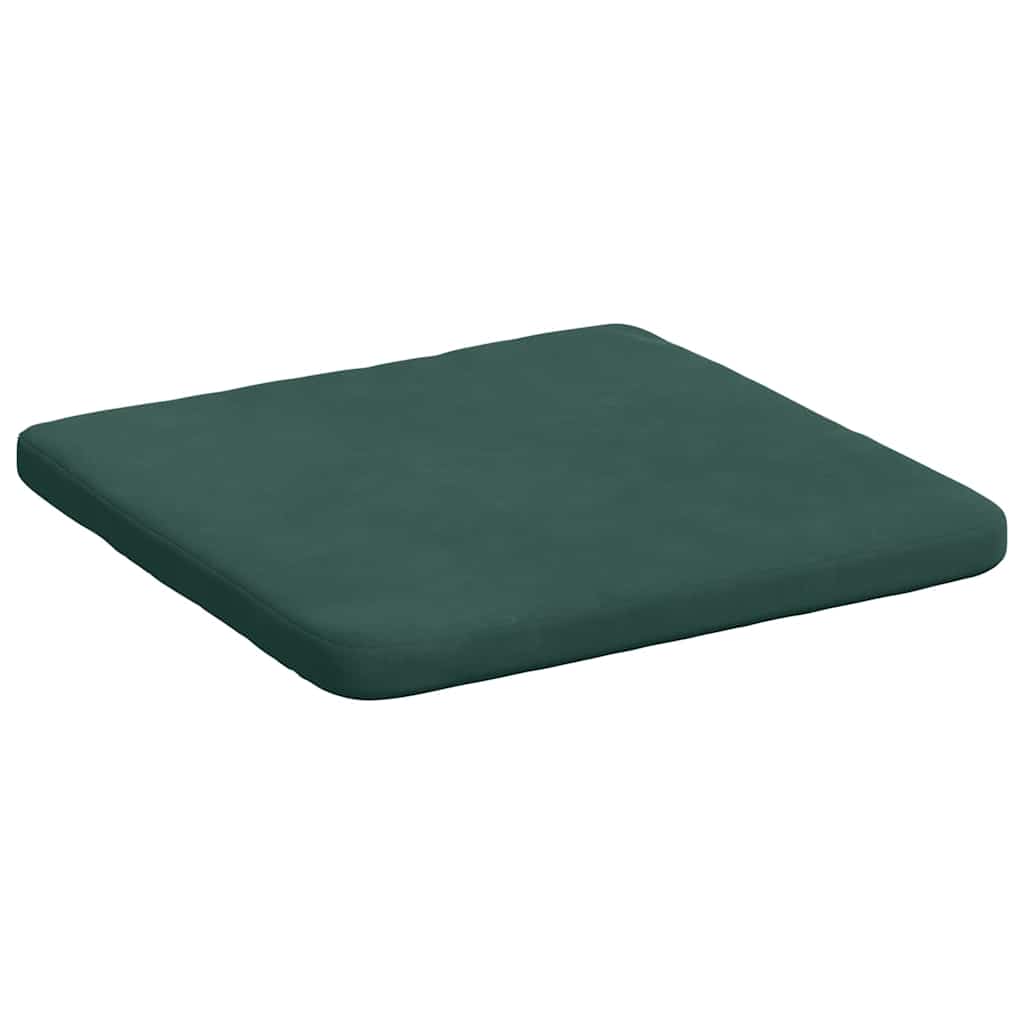 vidaXL Sitzkissen 4 pcs Dunkelgrün 40 x 40 x 3 cm Samt