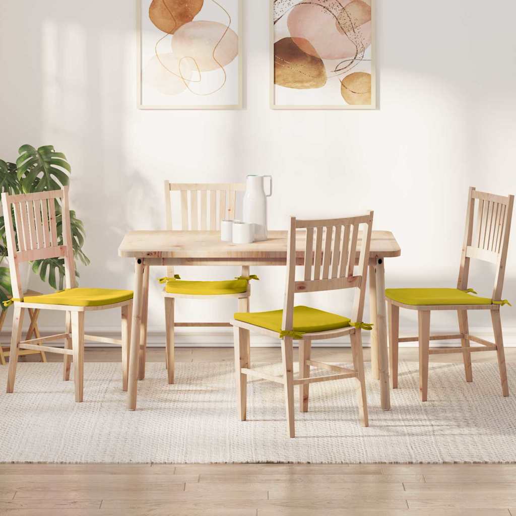 Sitzkissen 4 pcs Gelb 40 x 40 x 3 cm Samt