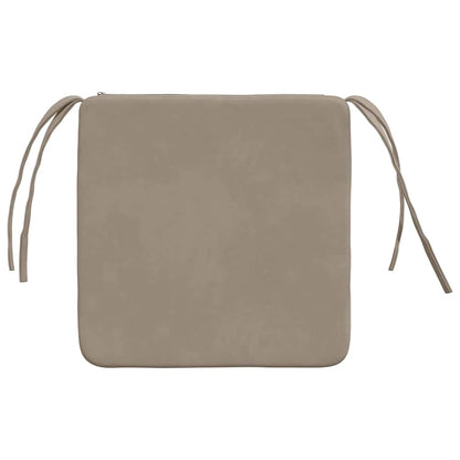 vidaXL Sitzkissen 4 pcs Taupe 40 x 40 x 3 cm Mikrofaserstoff