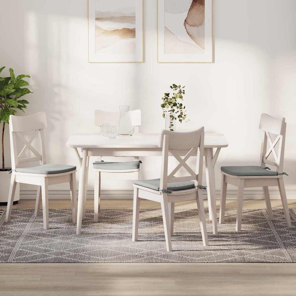 Sitzkissen 4 pcs Hellgrau 40 x 40 x 3 cm Mikrofaserstoff