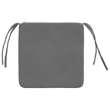 vidaXL Sitzkissen 4 pcs Dunkelgrau 40 x 40 x 3 cm Mikrofaserstoff