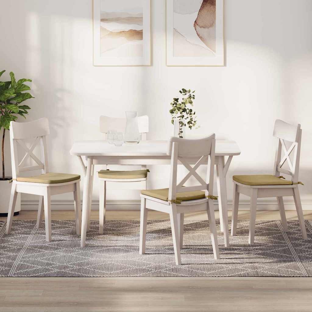 Sitzkissen 4 pcs Grau-Grün 40 x 40 x 3 cm Cordstoff