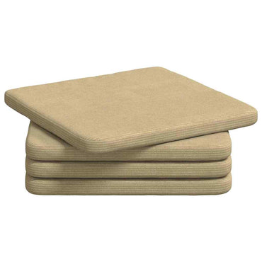 vidaXL Sitzkissen 4 pcs Grau-Grün 40 x 40 x 3 cm Cordstoff