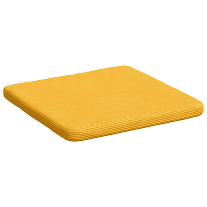 vidaXL Sitzkissen 4 pcs Helles Gelb 40 x 40 x 3 cm Cordstoff