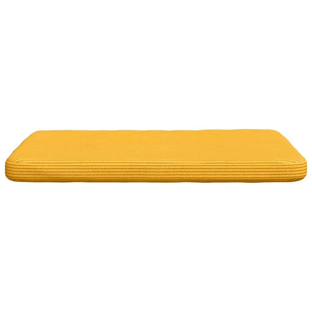 vidaXL Sitzkissen 4 pcs Helles Gelb 40 x 40 x 3 cm Cordstoff