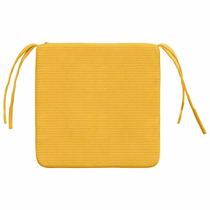 vidaXL Sitzkissen 4 pcs Helles Gelb 40 x 40 x 3 cm Cordstoff