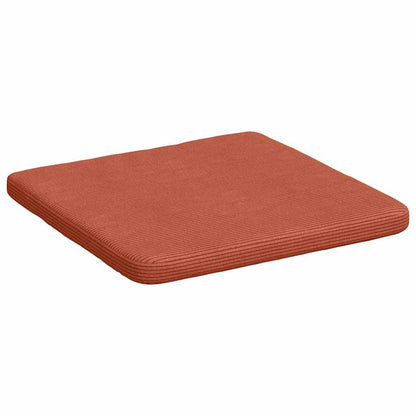 vidaXL Sitzkissen 4 pcs Rot-Orange 40 x 40 x 3 cm Cordstoff