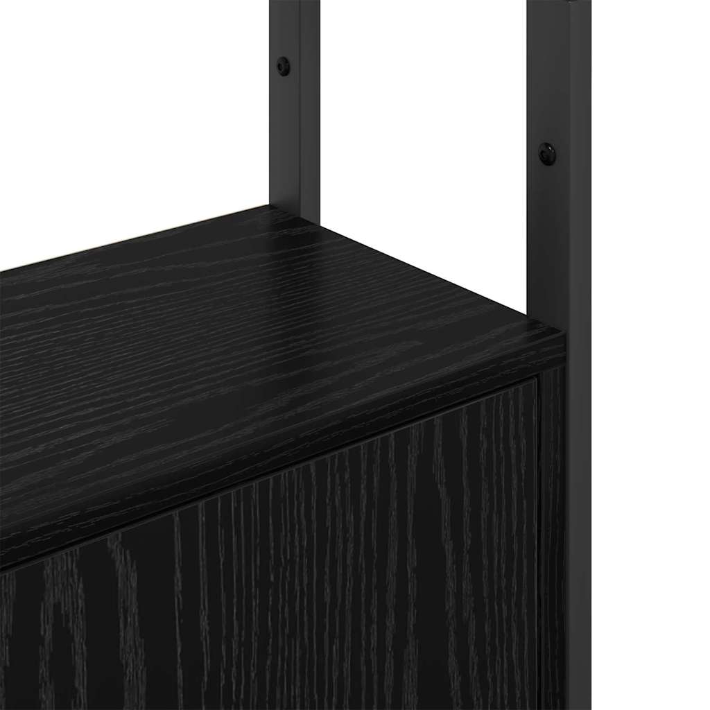 vidaXL Bücherregal Schwarz Eichen-Optik 40 x 24 x 161 cm Holzwerkstoff