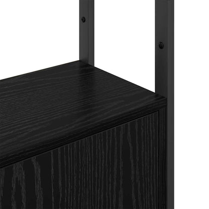 vidaXL Bücherregal Schwarz Eichen-Optik 40 x 24 x 161 cm Holzwerkstoff