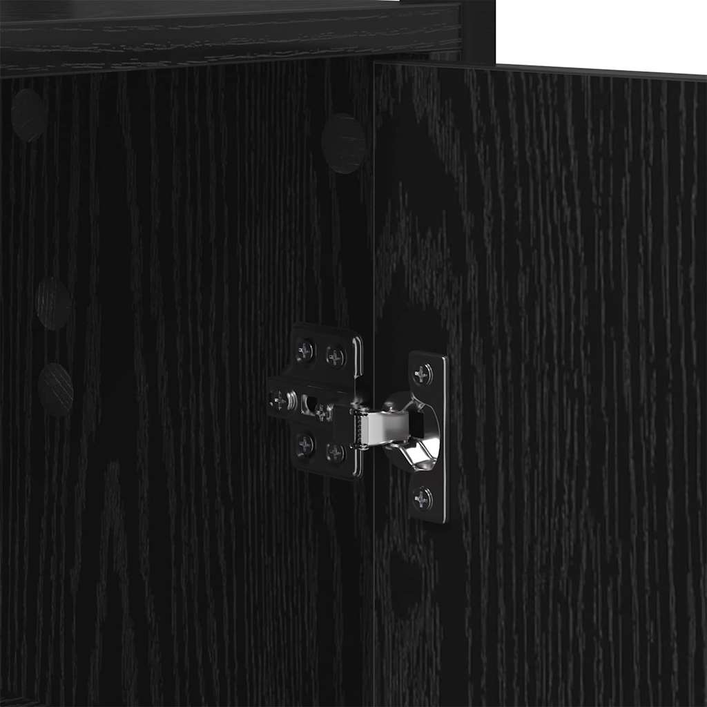 vidaXL Bücherregal Schwarz Eichen-Optik 40 x 24 x 161 cm Holzwerkstoff