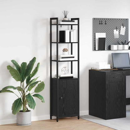 vidaXL Bücherregal Schwarz Eichen-Optik 40 x 24 x 161 cm Holzwerkstoff