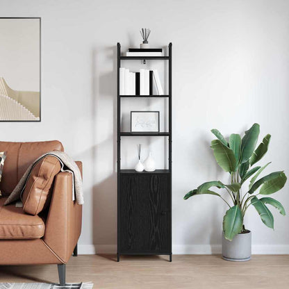 vidaXL Bücherregal Schwarz Eichen-Optik 40 x 24 x 161 cm Holzwerkstoff