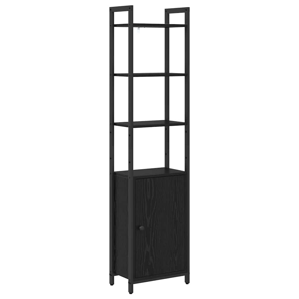 vidaXL Bücherregal Schwarz Eichen-Optik 40 x 24 x 161 cm Holzwerkstoff