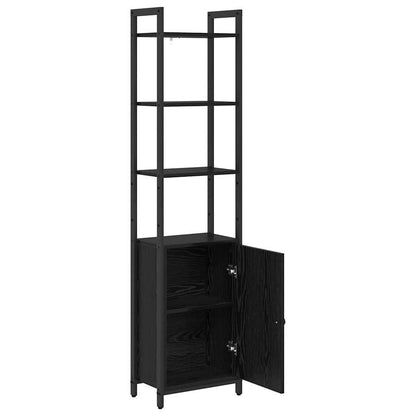vidaXL Bücherregal Schwarz Eichen-Optik 40 x 24 x 161 cm Holzwerkstoff