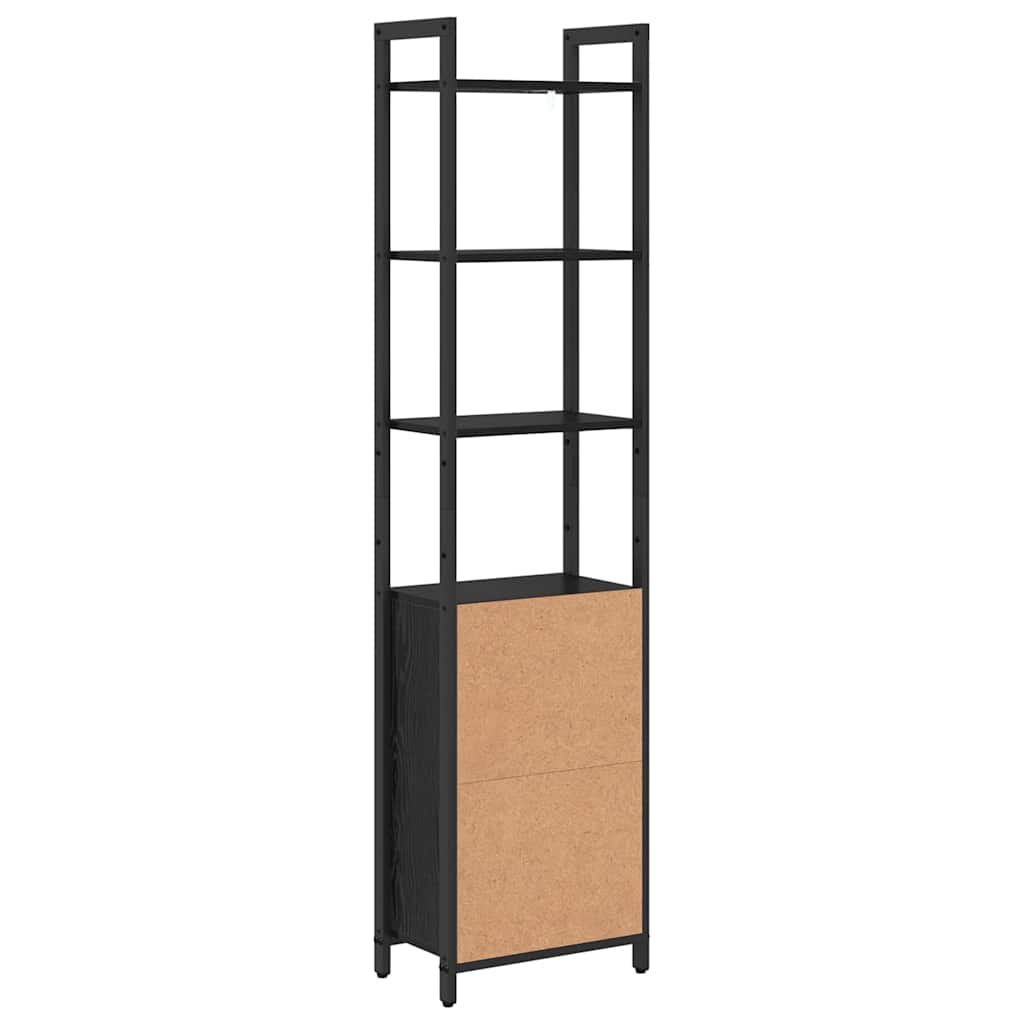 vidaXL Bücherregal Schwarz Eichen-Optik 40 x 24 x 161 cm Holzwerkstoff