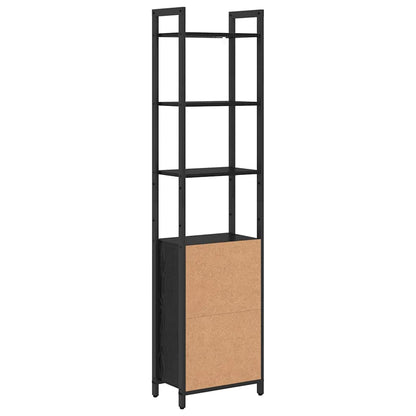 vidaXL Bücherregal Schwarz Eichen-Optik 40 x 24 x 161 cm Holzwerkstoff