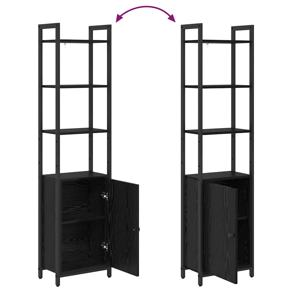 vidaXL Bücherregal Schwarz Eichen-Optik 40 x 24 x 161 cm Holzwerkstoff