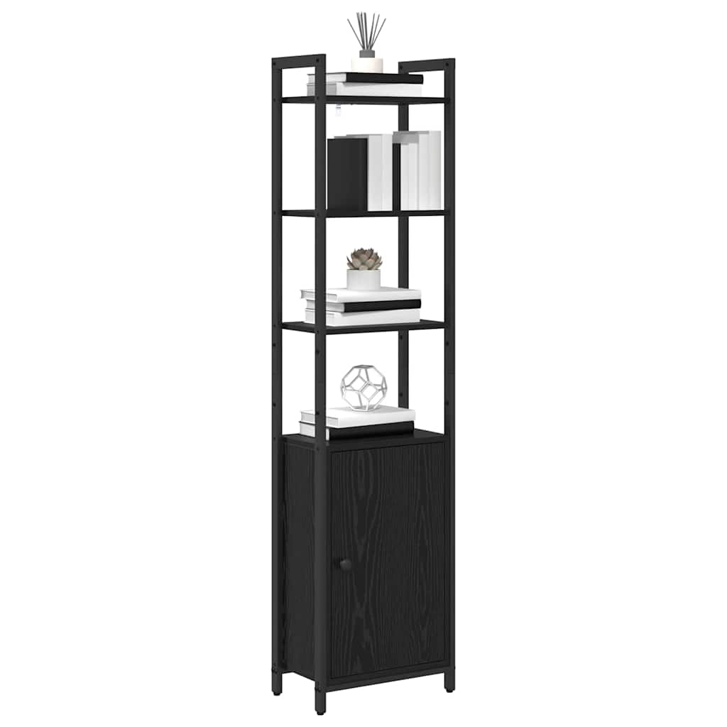 vidaXL Bücherregal Schwarz Eichen-Optik 40 x 24 x 161 cm Holzwerkstoff