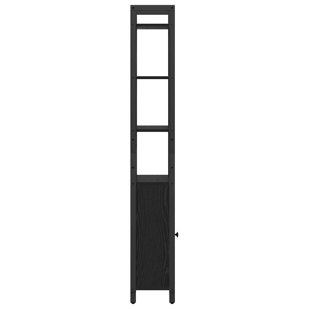 vidaXL Bücherregal Schwarz Eichen-Optik 40 x 24 x 161 cm Holzwerkstoff