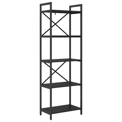 vidaXL Bücherregal Schwarz Eichen-Optik 56 x 34 x 171 cm Holzwerkstoff