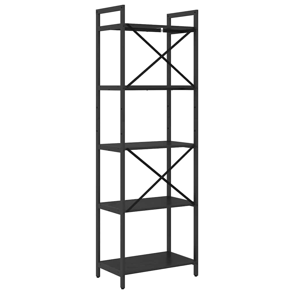vidaXL Bücherregal Schwarz Eichen-Optik 56 x 34 x 171 cm Holzwerkstoff
