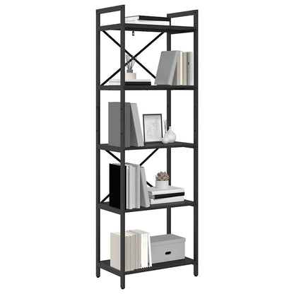 vidaXL Bücherregal Schwarz Eichen-Optik 56 x 34 x 171 cm Holzwerkstoff