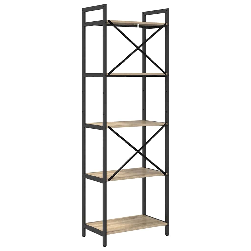 vidaXL Bücherregal Sonoma-Eiche 56 x 34 x 171 cm Holzwerkstoff
