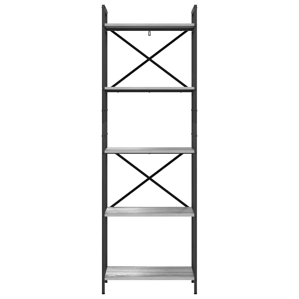vidaXL Bücherregal Graues Sonoma 56 x 34 x 171 cm Holzwerkstoff