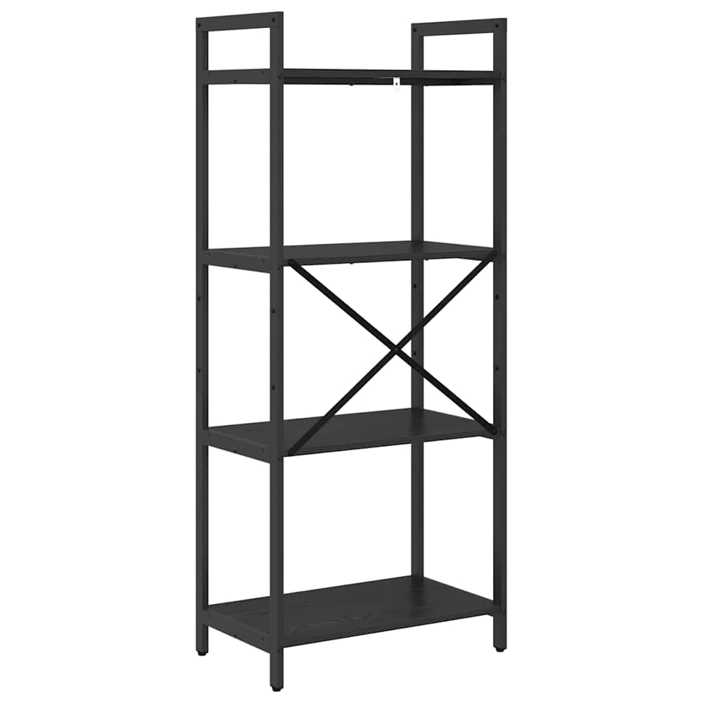 vidaXL Bücherregal Schwarz Eichen-Optik 56 x 34 x 133,5 cm