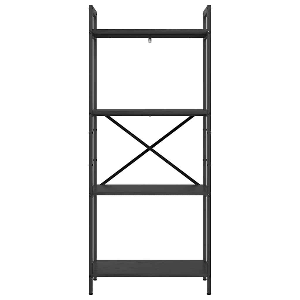 vidaXL Bücherregal Schwarz Eichen-Optik 56 x 34 x 133,5 cm