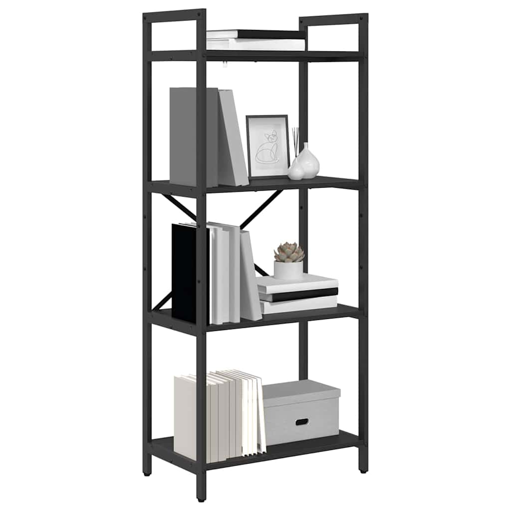 vidaXL Bücherregal Schwarz Eichen-Optik 56 x 34 x 133,5 cm