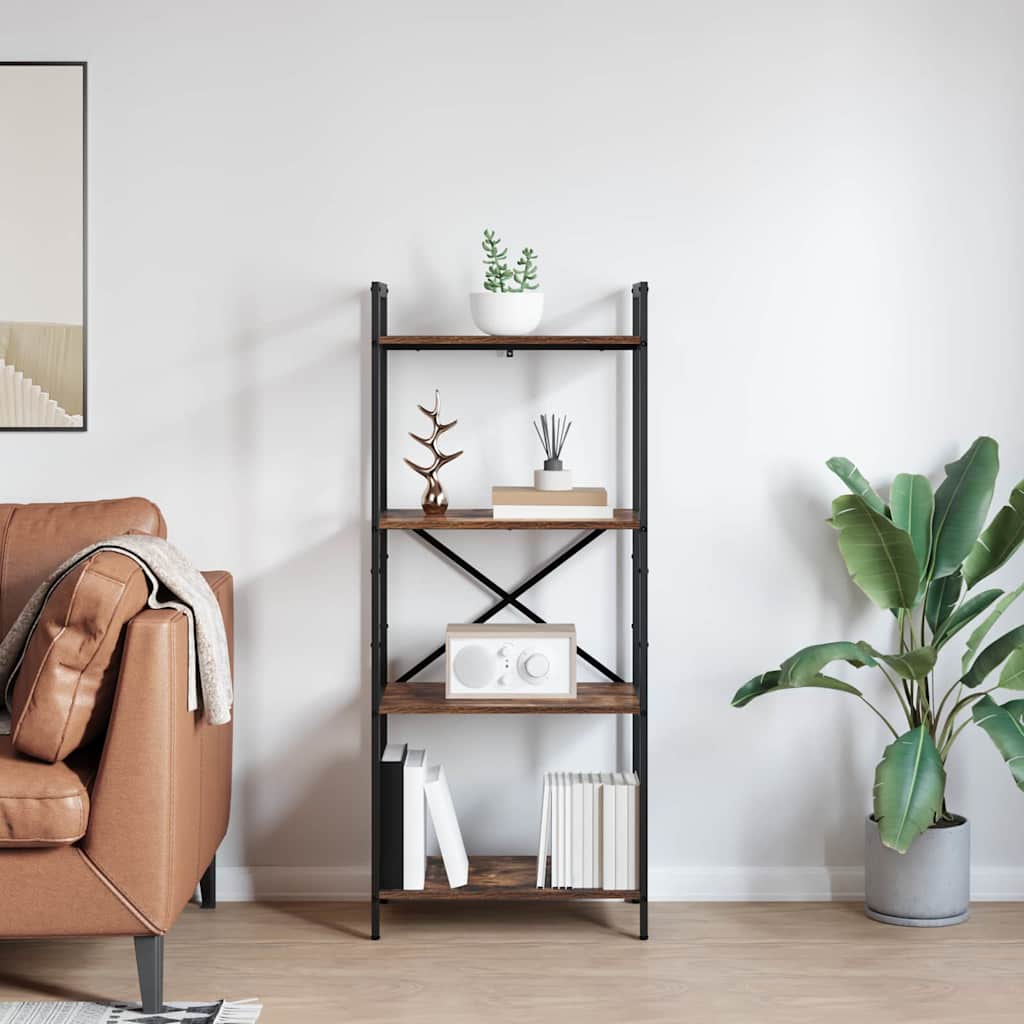 vidaXL Bücherregal Geräucherte Eiche 56 x 34 x 133,5 cm Holzwerkstoff