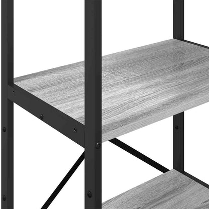 vidaXL Bücherregal Graues Sonoma 56 x 34 x 133,5 cm Holzwerkstoff