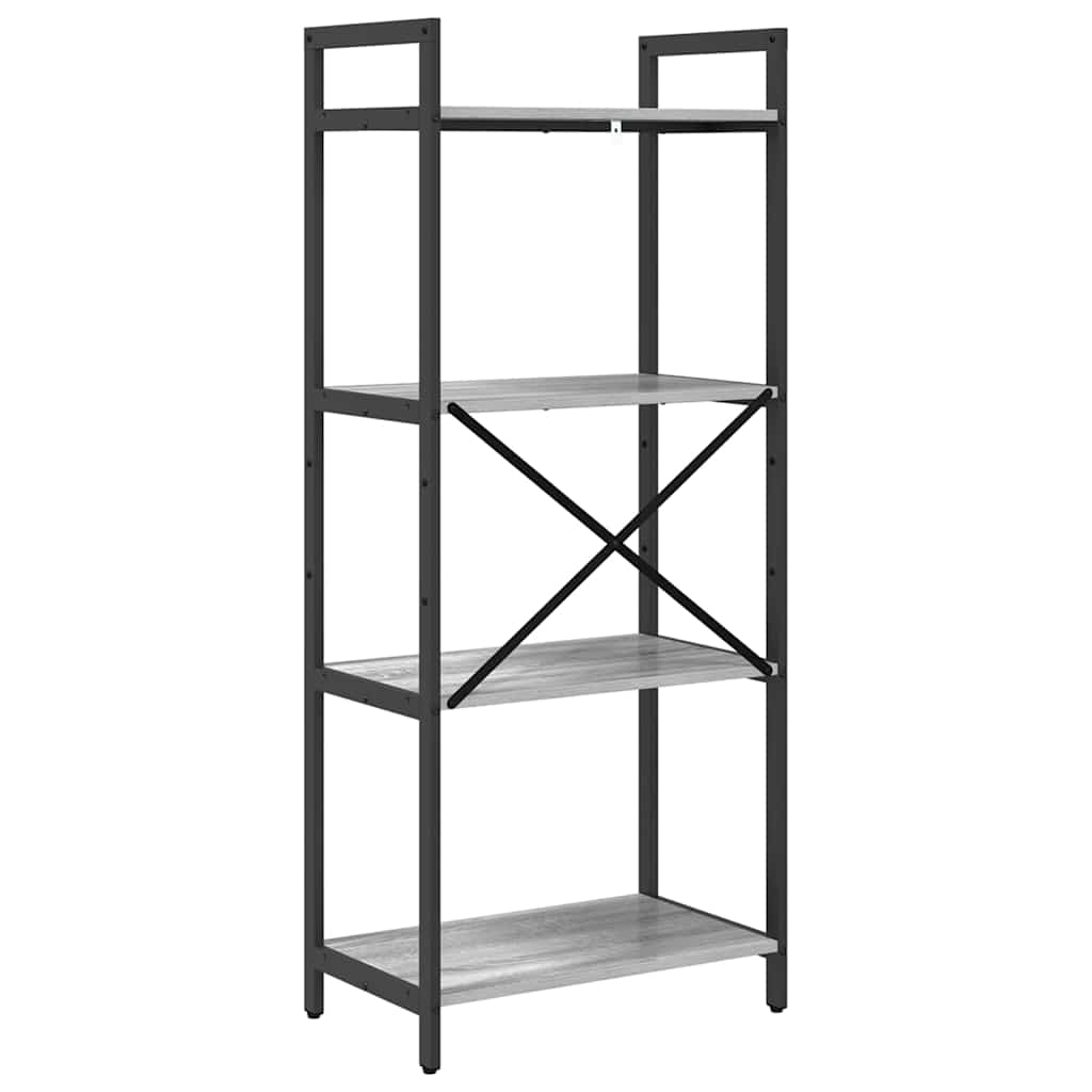 vidaXL Bücherregal Graues Sonoma 56 x 34 x 133,5 cm Holzwerkstoff