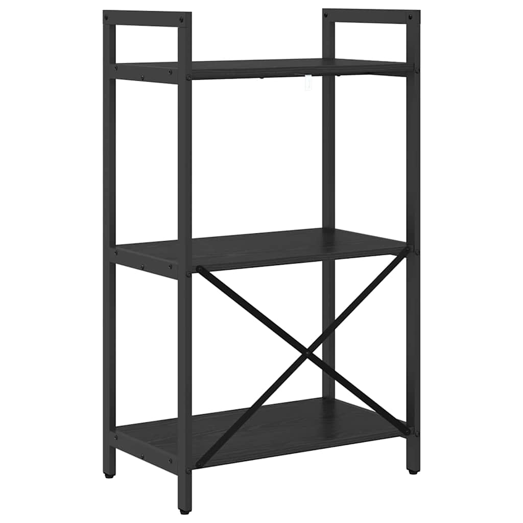 vidaXL Bücherregal Schwarz Eichen-Optik 56 x 34 x 96 cm Holzwerkstoff